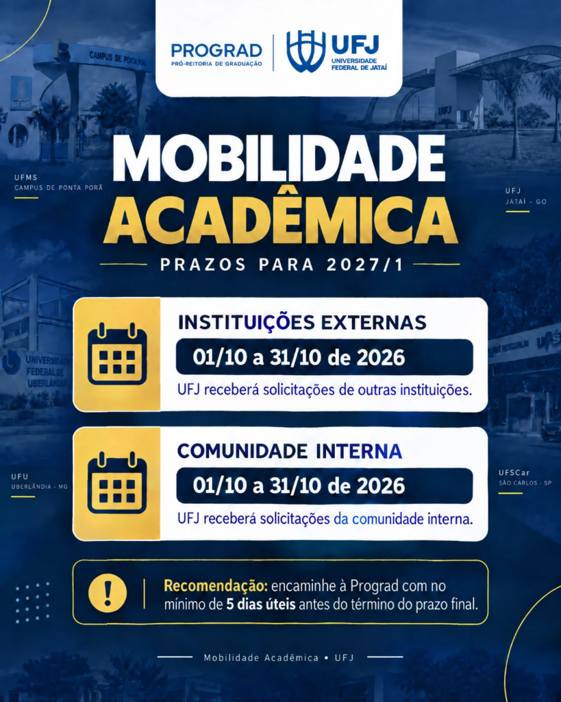 Programa de Mobilidade Acadêmica 2026.2